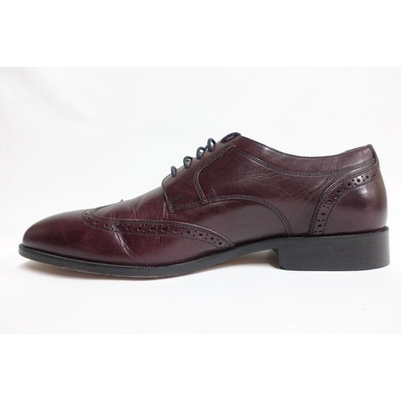 JOHNSTON & MURPHY Men Leather Wingtip 10M-US/9UK/43EU Derby Dress Shoe Oxfords main image 4